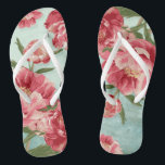 Chinelos Chintz retro bonito do casamento da dama de honra<br><div class="desc">Dama de honra de harmonização, matrona de chinelos nupciais do partido da honra para um casamento exterior, do jardim ou de praia. Nenhuns pés de ferimento, e grupos o humor para o casamento inteiro. Peônias estilizados da flor retro moderna, bonito nas cores frescas brilhantes especialmente perfeitas para casamentos do primavera...</div>
