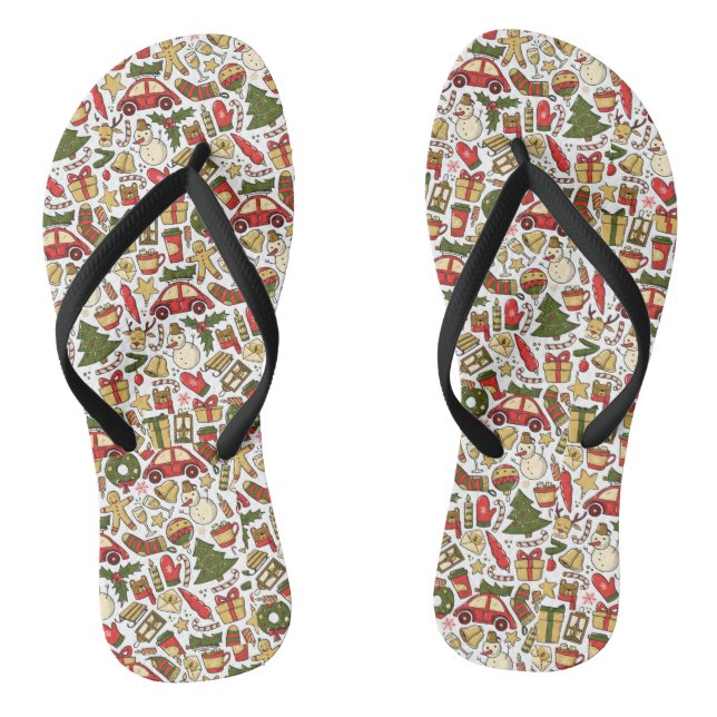 Chinelos Christmas Doodle Pair of Flip Flops (Pé da cama)