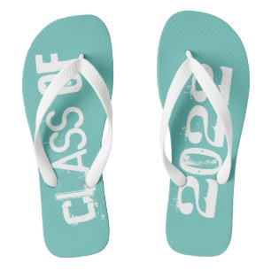 Chinelos Classe do Formando 2022 Branco-Teal