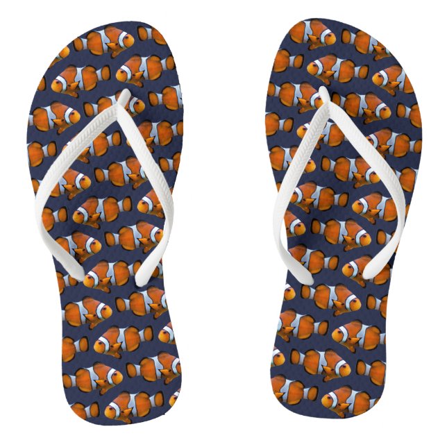 Chinelos Clownfish Frenzy (Azul Marinho) (Pé da cama)