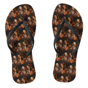 Chinelos Cocker Spaniel Puppy Autumn Delight Pumpkin