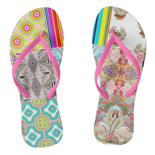 CHINELOS COLAGEM DE DESIGNER INSPIRADO NA NATUREZA (Pé da cama)