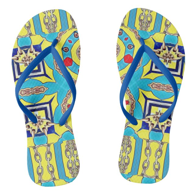 CHINELOS COLAGEM DE DESIGNER NÁUTICO (Pé da cama)