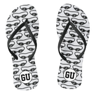 Chinelos com monograma personalizado com estampa d
