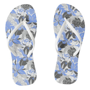 Chinelos Contour Hawaii Tropical Lily e Protea Floral
