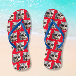 Chinelos Cor Editável Engraçado Personalizar Adicionar Sua