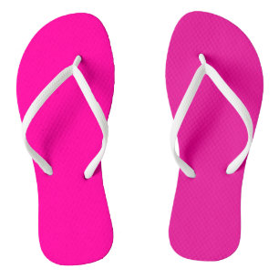 Chinelos Cor Sólida Neon Rosa