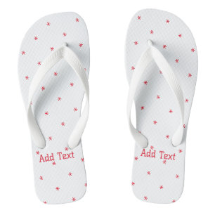 Chinelos Cor Vermelha com Texto Adicional Impresso Lovely-S