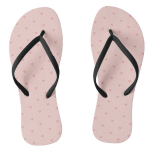 Chinelos Corações Cor-de-Rosa Pastel Adoráveis