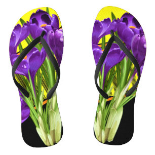 Chinelos Crocus Floral/Design Geométrico