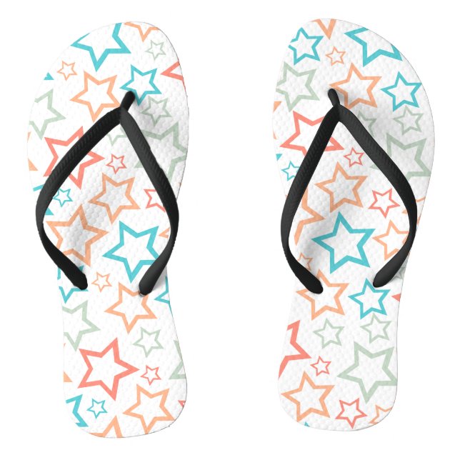 Chinelos Cute Retro Pastel Estrelas Verão Praia (Pé da cama)
