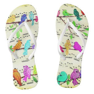 Chinelos de aves musicais