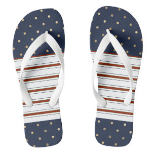 Chinelos de Bolinhas e faixas de canas