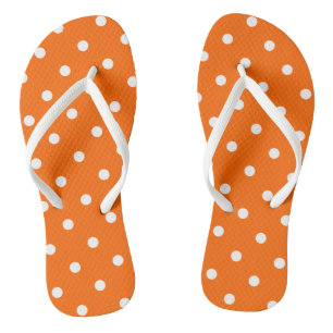 Chinelos de Bolinhas laranja