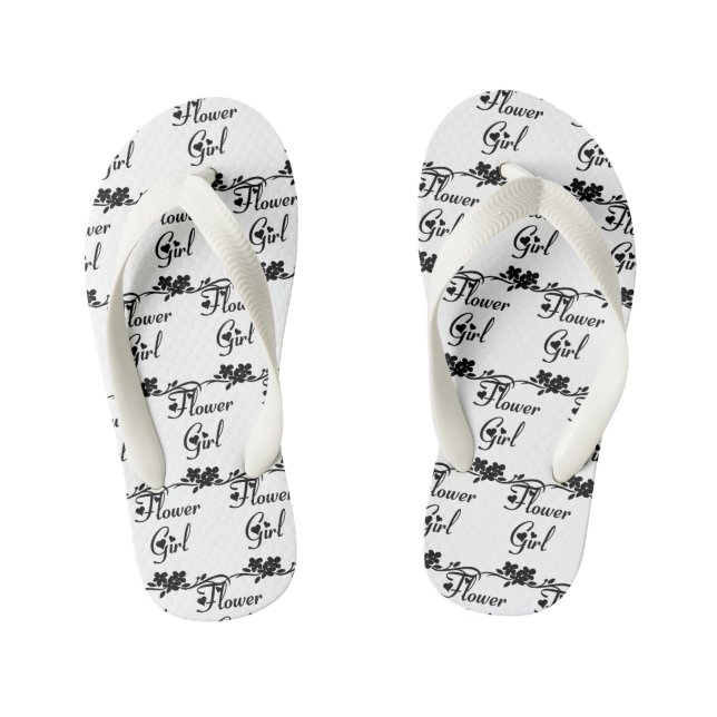 Chinelos de Casamento da Menina de Flor Clássica (Pé da cama)