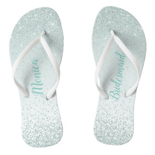 Chinelos de Casamento da Mint Green Bridesmaid