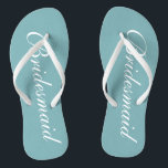 Chinelos de casamento de camponeses azuis<br><div class="desc">Chinelos de casamento da dama de praia. Flipflops elegantes personalizáveis para a comitiva da noiva/noiva da equipe. Faça suas próprias sandálias de cunho personalizadas para noiva, empregada, madrinha de casamento, florista, mãe da noiva, mãe do noivo, convidada etc. Folhas de verão bonitas para casamento de tema náutico ou praia perto...</div>