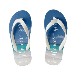 Chinelos de Casamento de Praia de Garota Flor