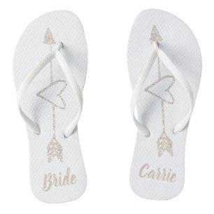 Chinelos De Casamento De Srow Heart Brides