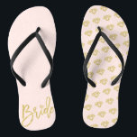 Chinelos de Casamento do Partido Bridal de Ouros B<br><div class="desc">Concebido por gordura*fa*estanho. Fácil de personalizar com seu próprio texto,  foto ou imagem. Para pedidos personalizados,  entre em contato direto com o . Aplicam-se taxas personalizadas. www.zazzle.com/fat_fa_tin www.zazzle.com/color_therapy www.zazzle.com/fatfatin_blue_knot www.zazzle.com/fatfatin_red_knot www.zazzle.com/fatfatin_mini_me www.zazzle.com/fatfatin_design www.zazzle.com/fatfatin_ink</div>