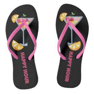 Chinelos de Cocktail de Verão de Feliz Hora