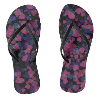 chinelos de coração confetti