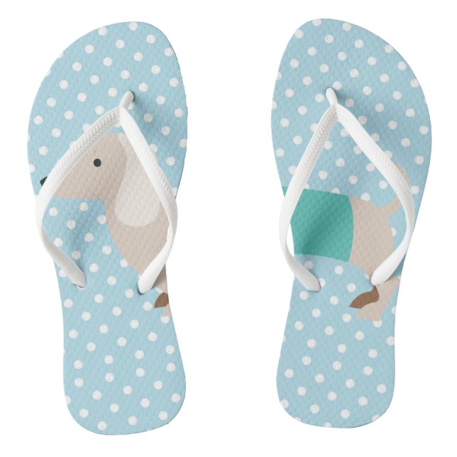 Chinelos de Dachshund — Calçados de praia de salsi (Pé da cama)