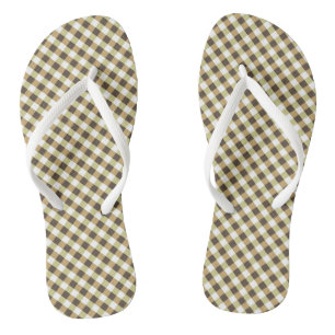 Chinelos de Design de Brown Gingham