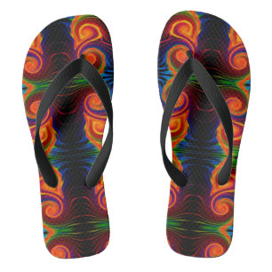 Chinelos de espiral do espectro de cores