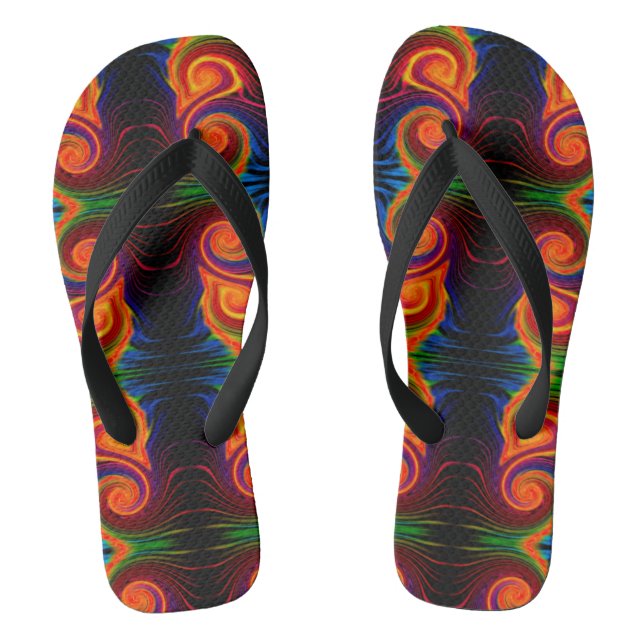 Chinelos de espiral do espectro de cores (Pé da cama)