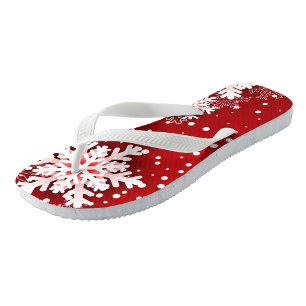 Chinelos de Flocos de Neve de Natal