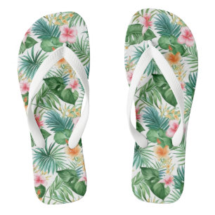 Chinelos de Impressão tropical