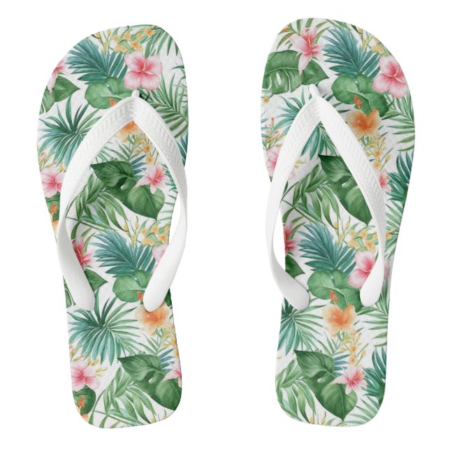 Chinelos de Impressão tropical (Pé da cama)