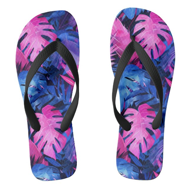 Chinelos de Impressão tropical (Pé da cama)