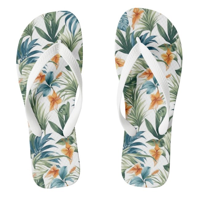 Chinelos de Impressão tropical (Pé da cama)