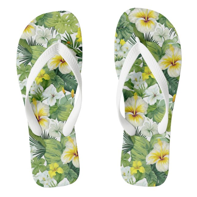 Chinelos de Impressão tropical (Pé da cama)