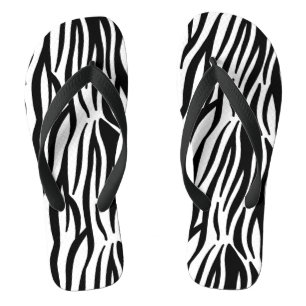 chinelos de impressão zebra