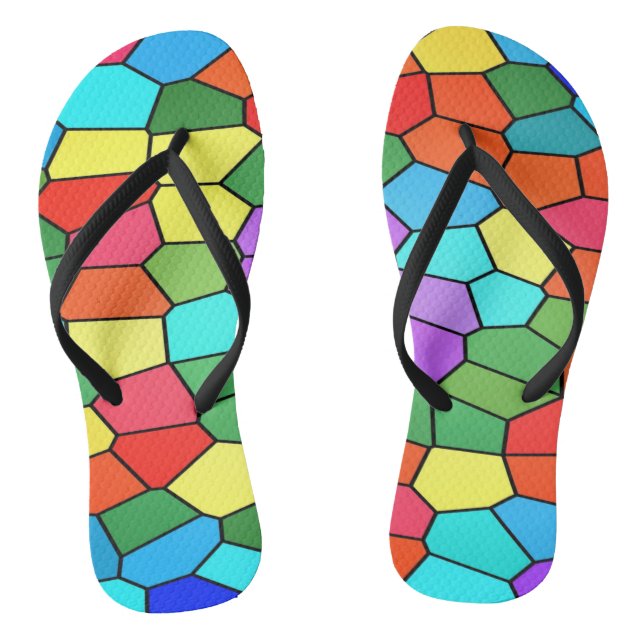 Chinelos de Mosaicos Arco-íris (Pé da cama)