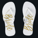 Chinelos de noiva com tipografia de folha de ouro<br><div class="desc">Chinelos de noiva com tipografia de folha de ouro</div>