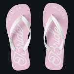 Chinelos de Noiva Personalizados para Casamento<br><div class="desc">Esses chinelos são perfeitos para a futura Sra.! Personalize com a data do seu casamento e as cores do casamento.</div>