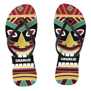 chinelos de nomes personalizados Tiki Totem Legal
