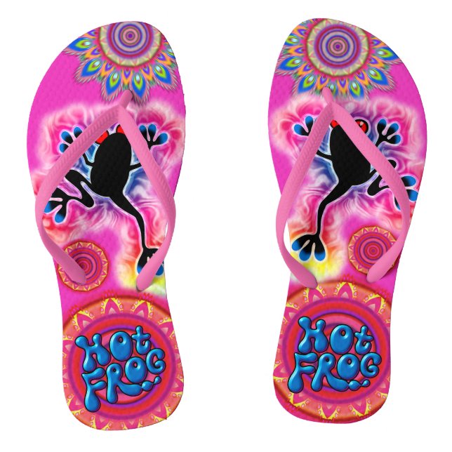 Chinelos de sapo quente psíquico Boho (Pé da cama)