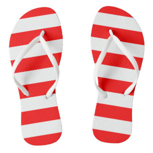 Chinelos de Stripes Vermelhas