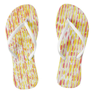 Chinelos de tendência das tiras de chuva amarela b