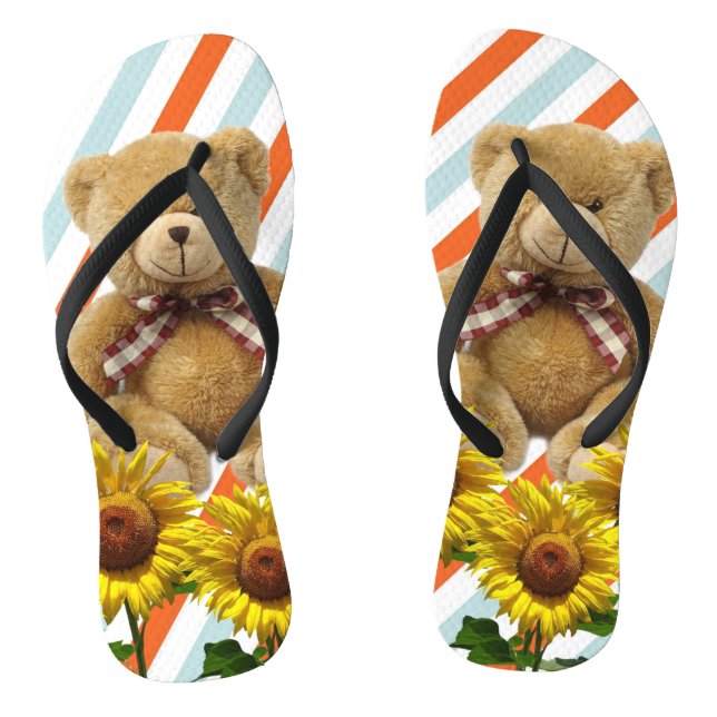 Chinelos de Urso de Girassol (Pé da cama)