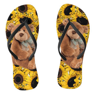 Chinelos de Urso de Girassol