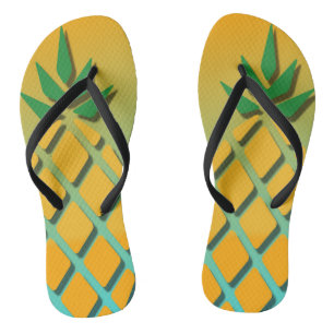 Chinelos de Verão Tropical Abacaxi