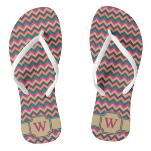 Chinelos de Zigzag Tropicais