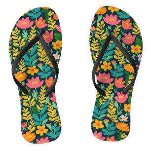 Chinelos Deixa flores design coloridas