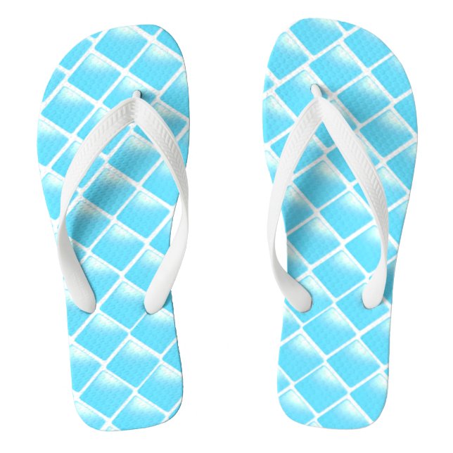 Chinelos Desenho de Diamante Azul Aqua (Pé da cama)
